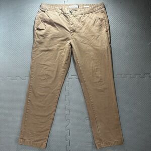 Peter Manning NYC Mens Beige Cotton Slim Fit Chino Pants Size 36x28 PMNYC